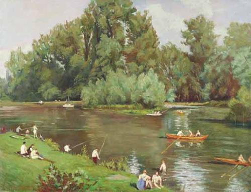 Emile Bernard Au bord de la Marne oil painting image